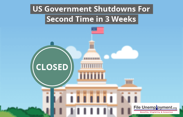 US Government Shutdowns For Second Time in 3 Weeks