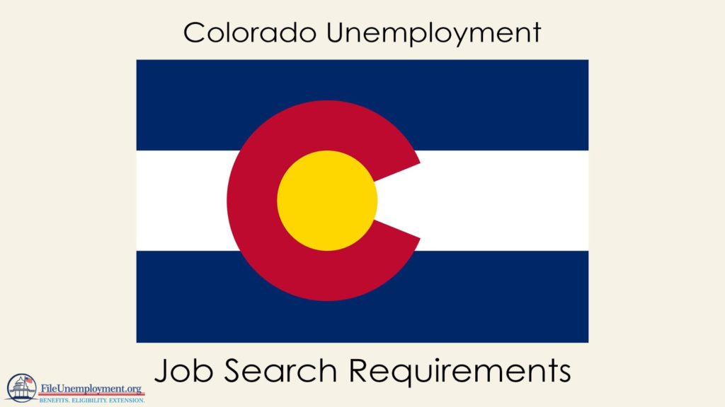 Colorado Unemployment Job Search Requirements